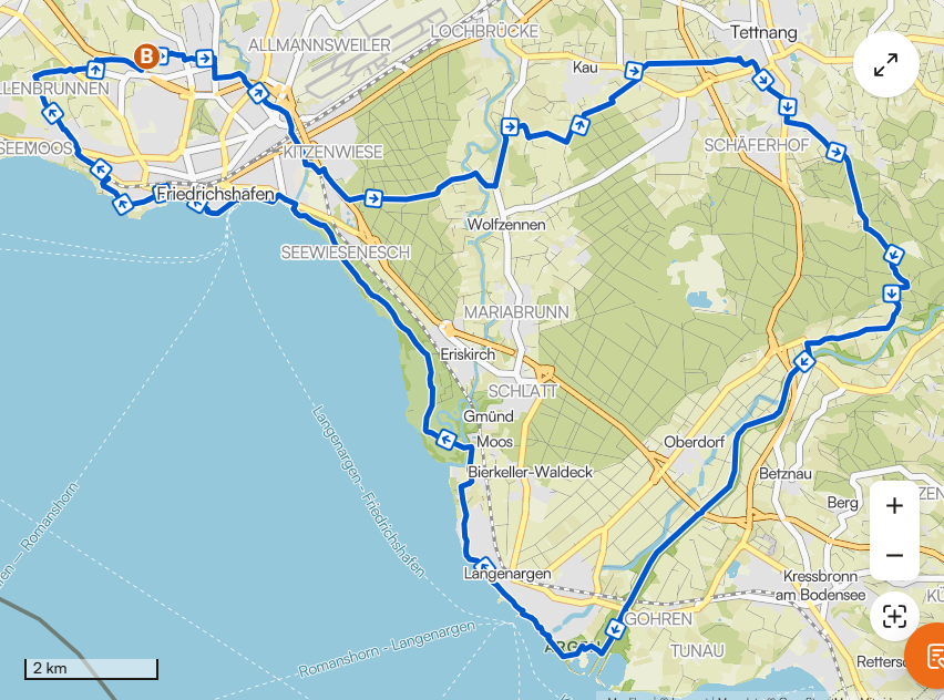 Friedrichshafen Marathon Strecke